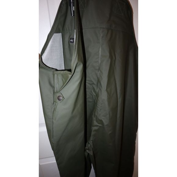 Helly Hansen 70529-480 Men's Sz L Army Green Pvc/Polyester Workwear Mandal Bib - Picture 8 of 9